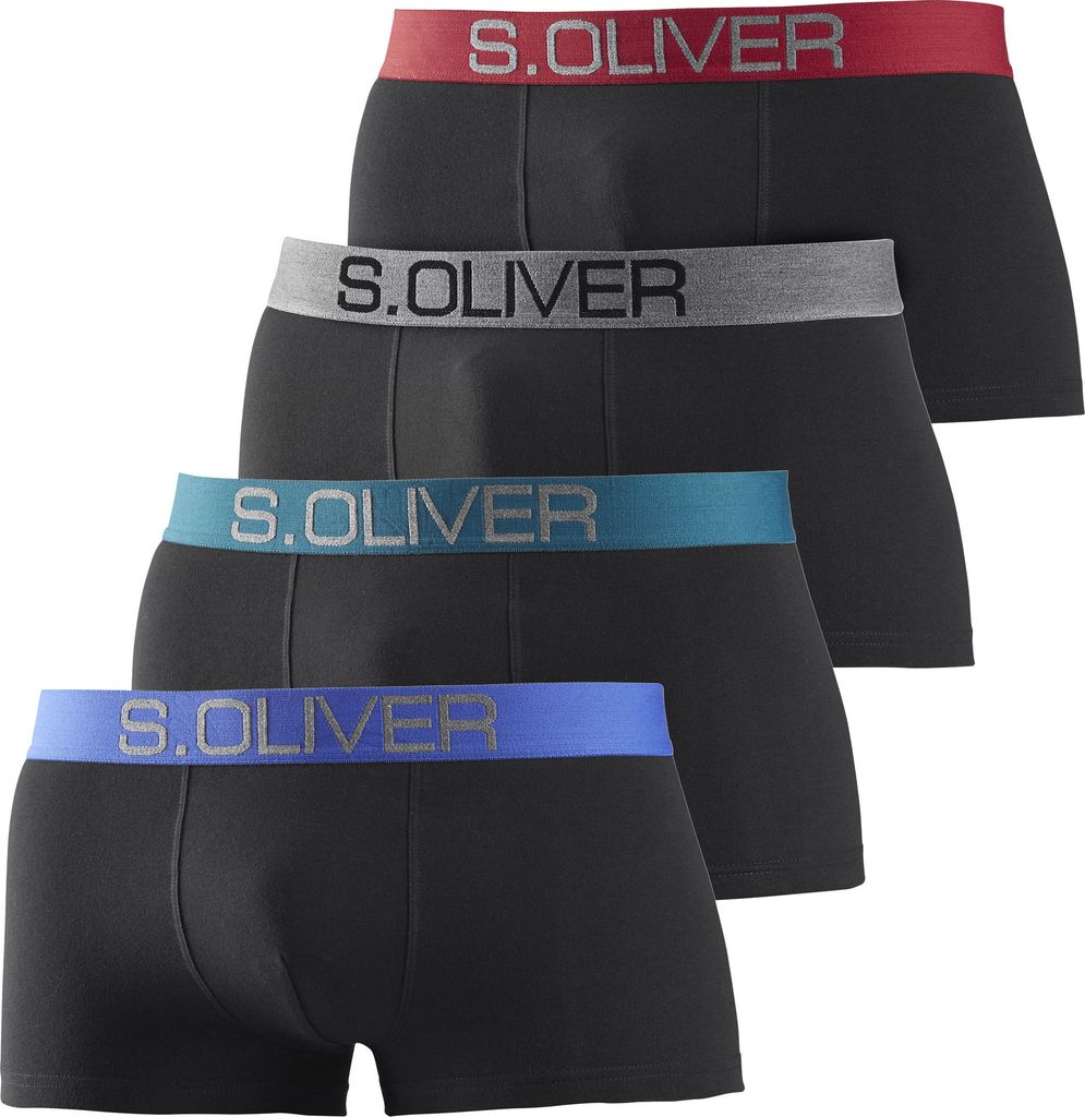 s.Oliver Hipster 4 -teilig schwarz-blau, schwarz-petrol, schwarz-grau, schwarz-rot Größe S