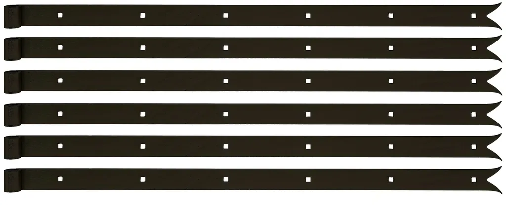 Penture de porte droite 800mm Alberts 862800 noire à queue de carpe x6