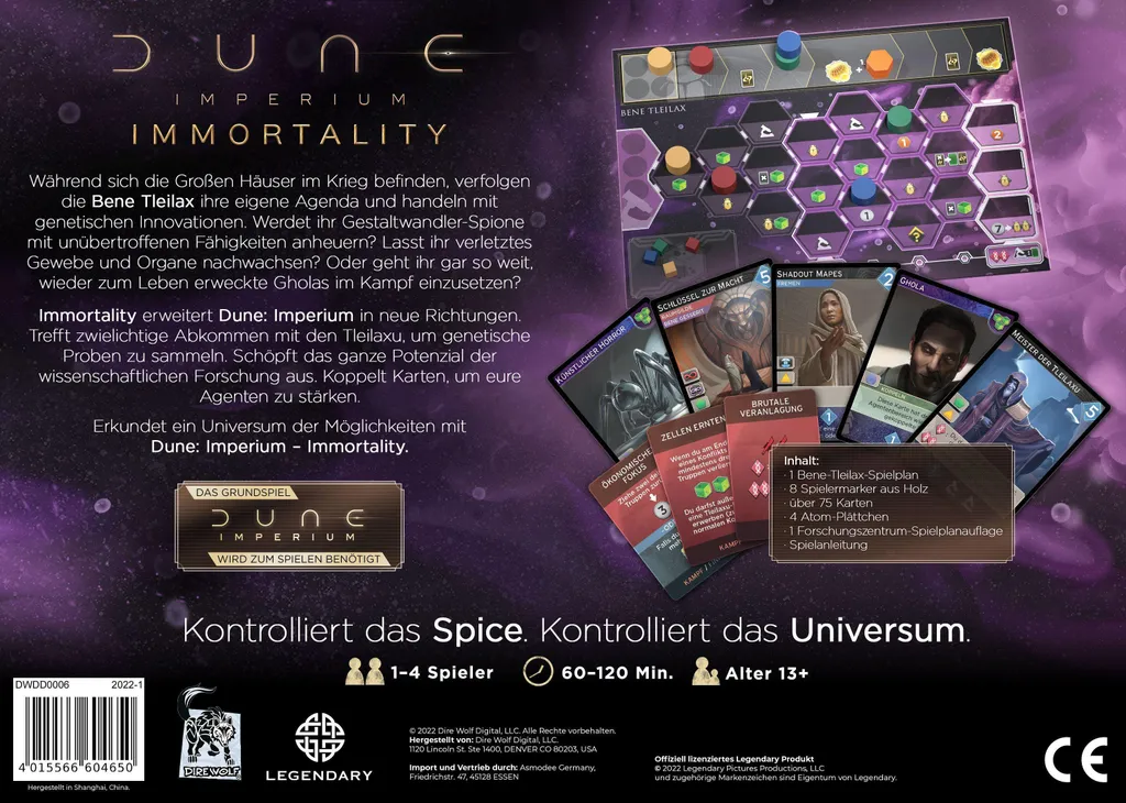 Dune Imperium Immortalité - Extension du Jeu de Société Dire Wolf Digital