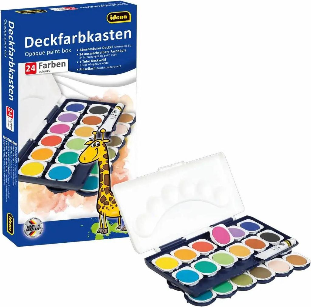 Idena 22064 – paleta s 24 farbami a 1 tubou bielej farby, Obrázok produktu 