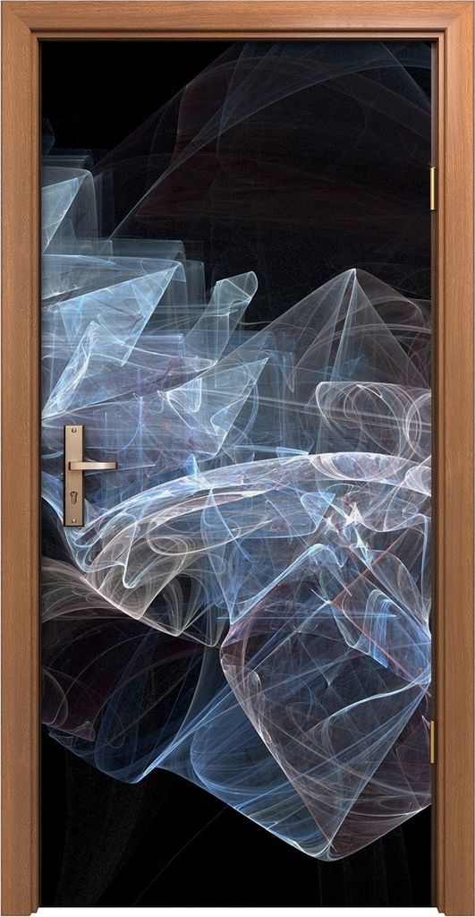 Türposter 90x200 cm Türaufkleber Türtapete Türfolie Klebefolie abstrakte fraktale Malerei