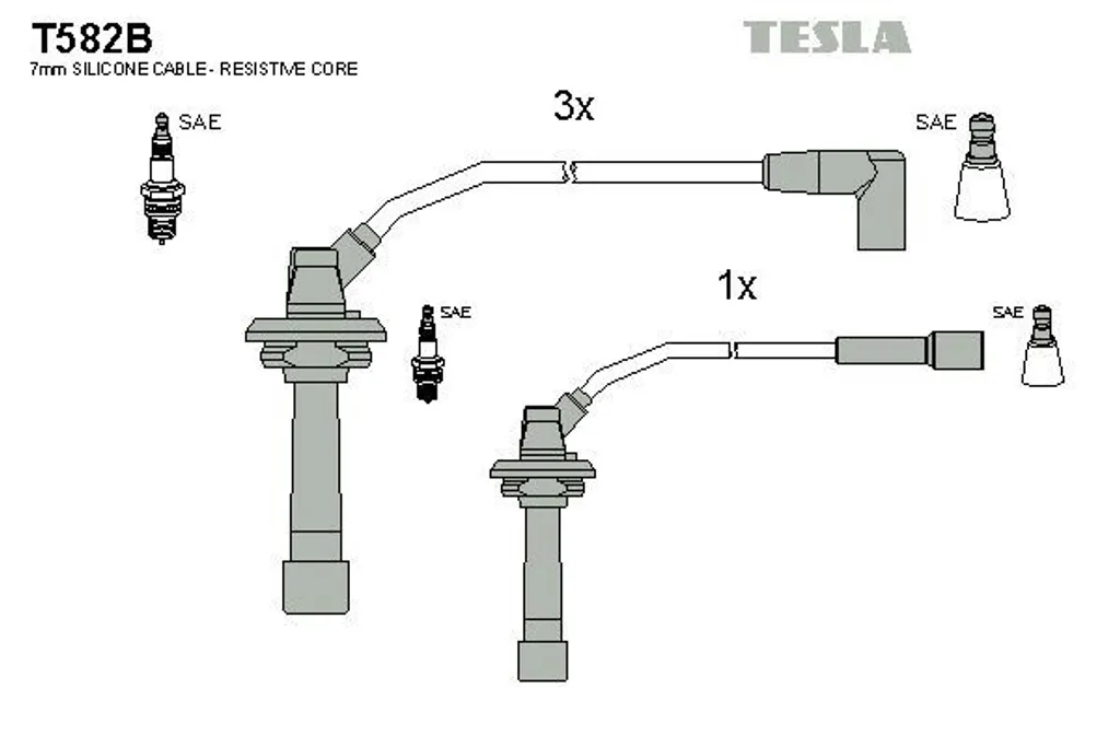 Kit allumage SUBARU IMPREZA TESLA T582B pour entretien moteur et reprise