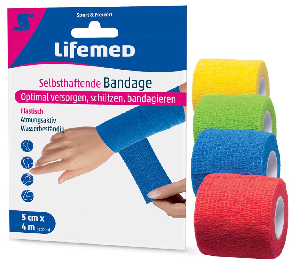 Lifemed selbsthaftende Bandage 50 mm x 4,0 m zufällige Produktbild 