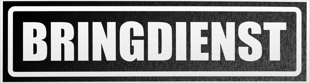 Kiwistar Bringdienst invertiert Magnetschild Schild magnetisch - 30cm Schwarz - reflektierend - Magnetfolie für Auto PKW Kfz