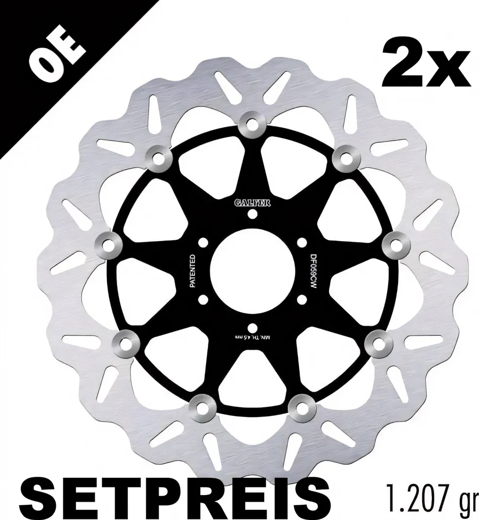 Paire de disques de frein flottants 296mm pour Honda Hornet 600 98-99