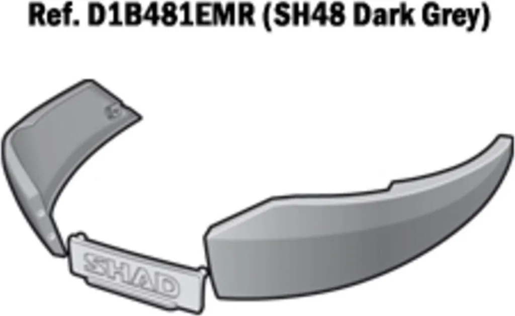 Couvercle SHAD SH48 Zierblende - Platine de Finition Top Case Carbone