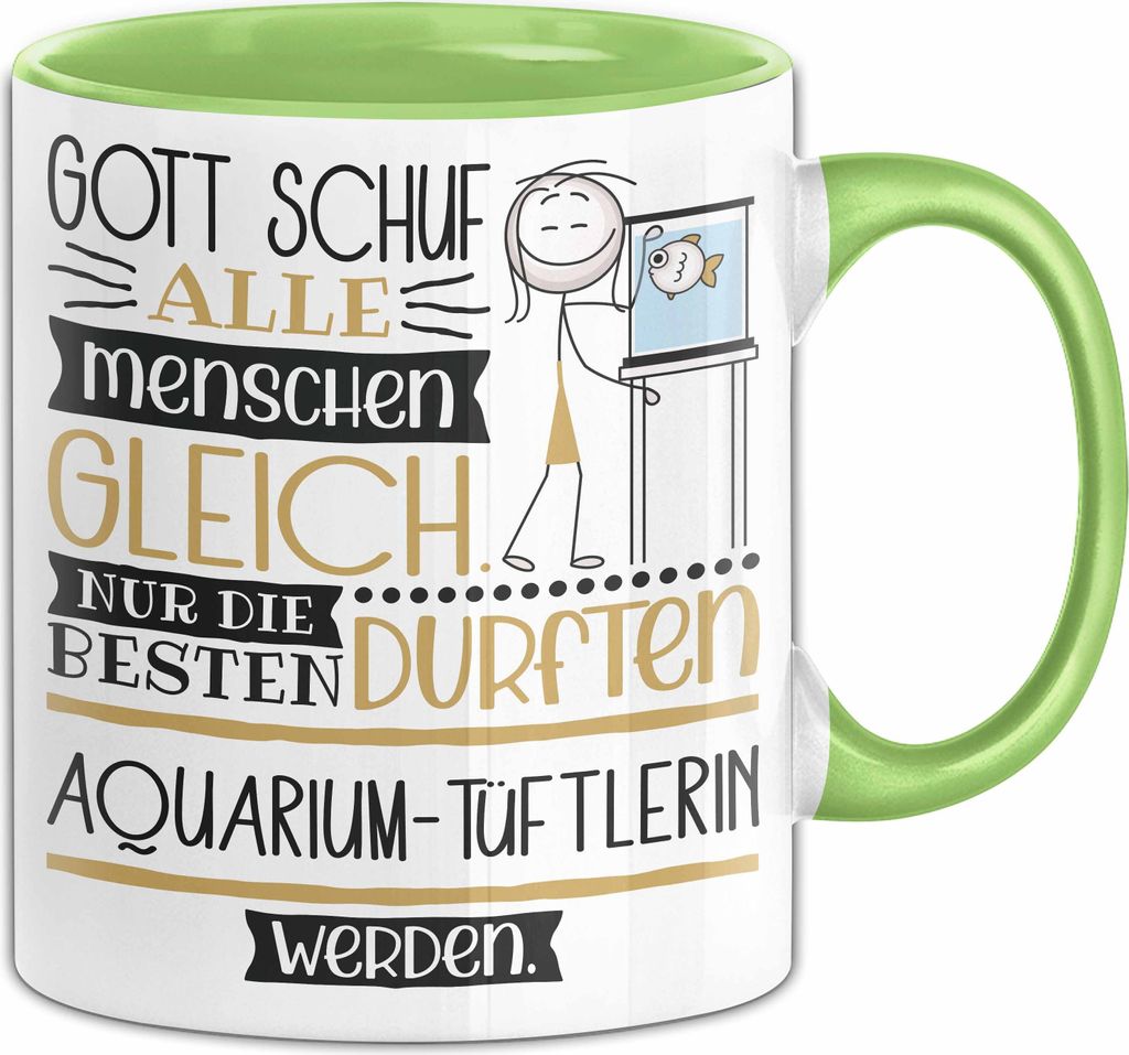 Aquarium-Tüftlerin Geschenk Becher Tasse Gott Schuf Alle Produktbild 