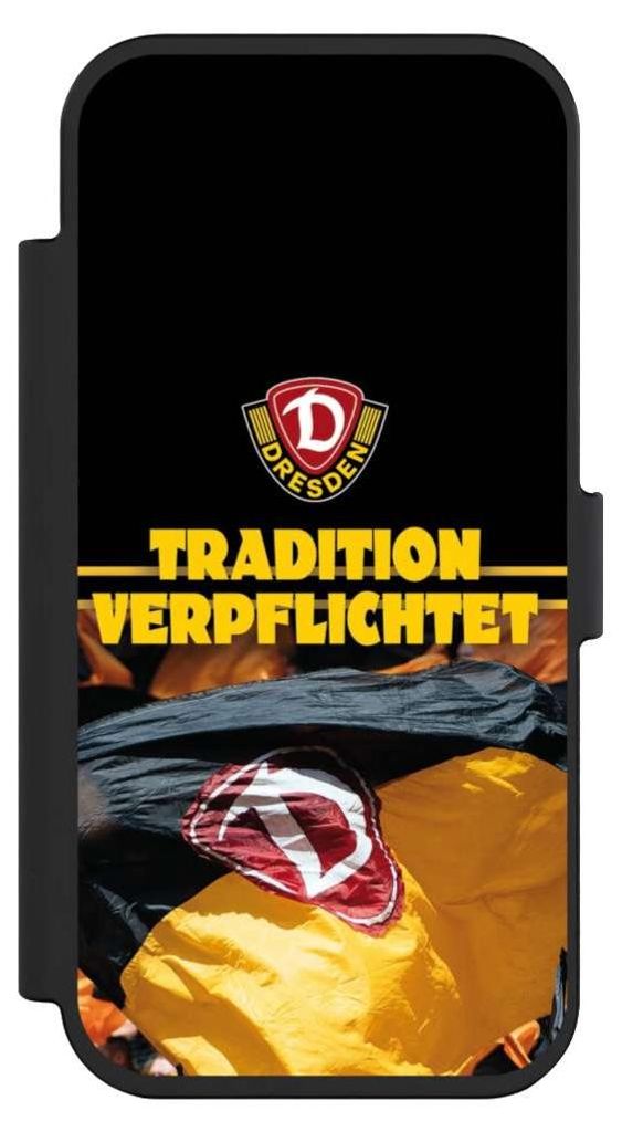 NIVOCASE Klapphülle für Apple iPhone Air Handyhülle aus Kunst Leder NIVOflip schwarz Fanartikel SG Dynamo Dresden SGD