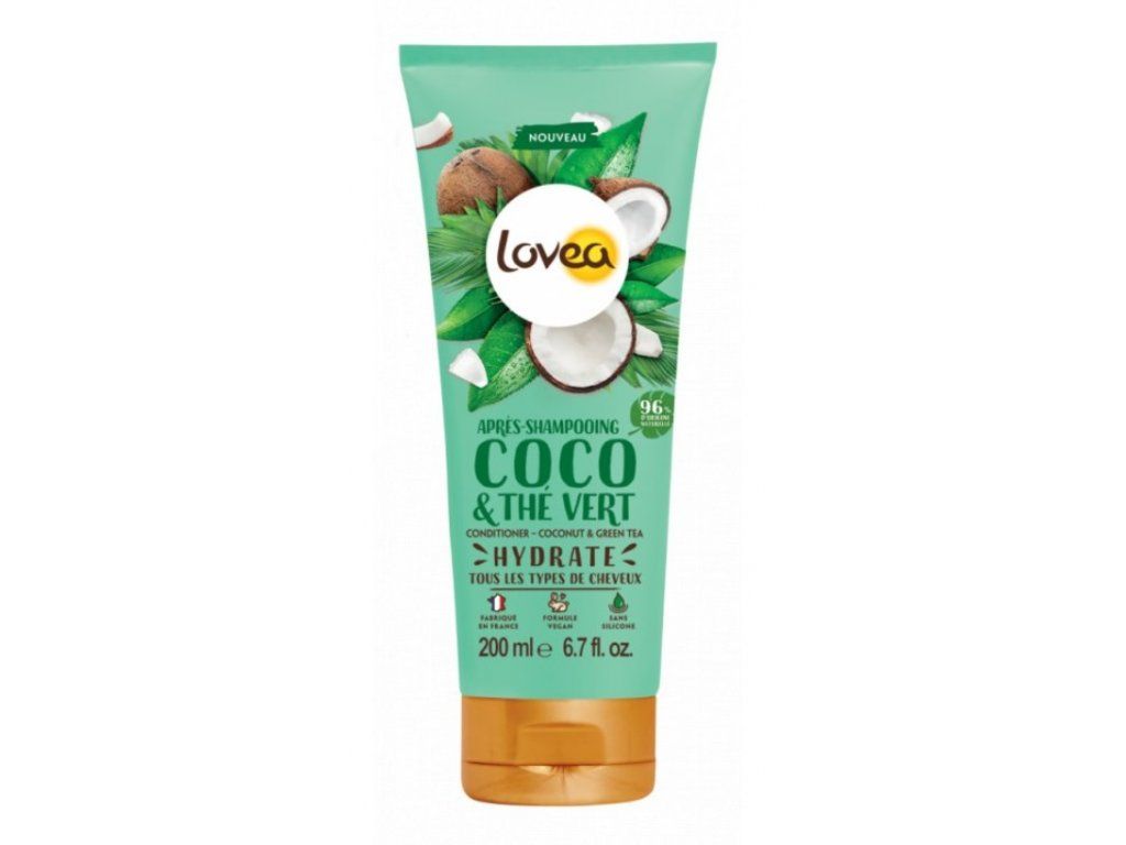 Lovea Kokosnuss & Grüner Tee Spülung 200ml Spülung für alle Haartypen