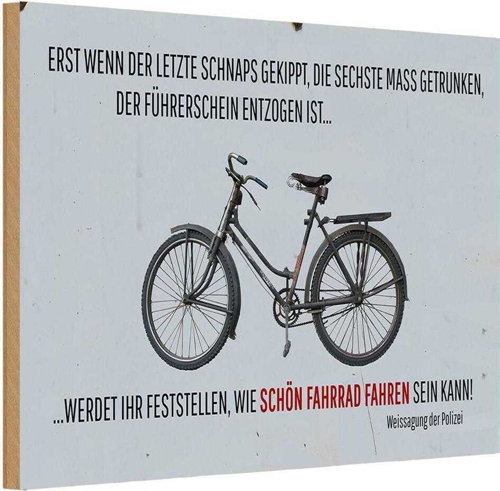 vianmo Holzschild 12x18 cm wenn der letzte Schnaps gekippt Spruch Zitat