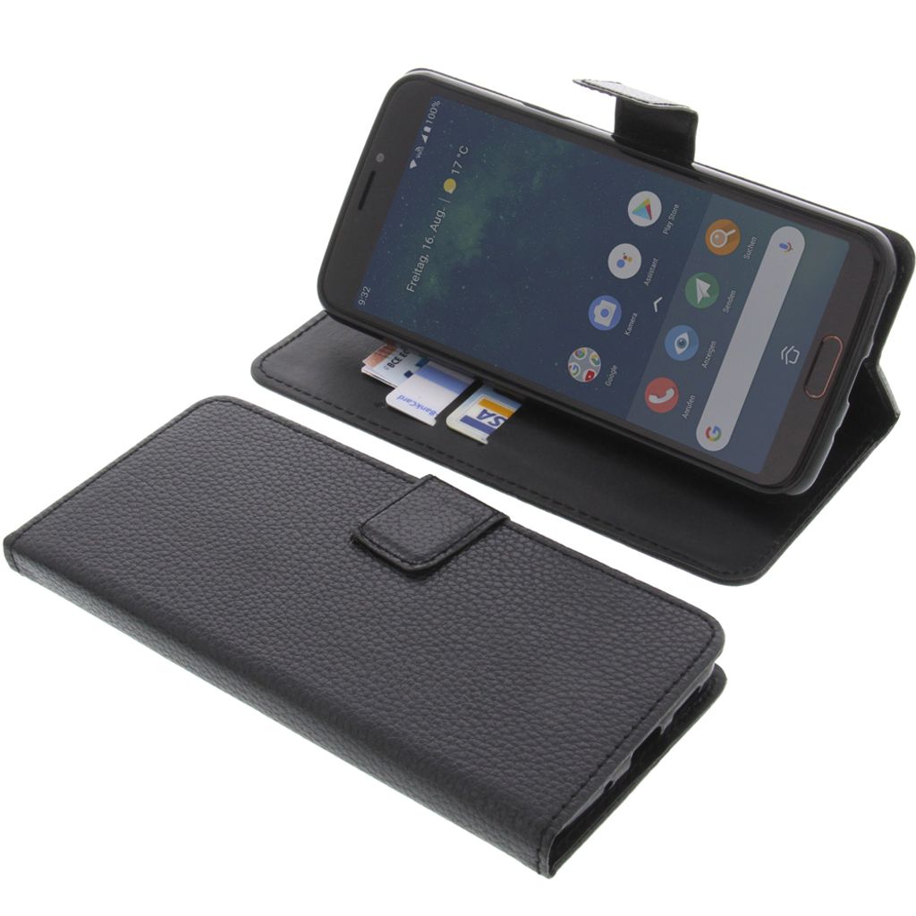 foto-kontor Tasche kompatibel mit Doro 8080 Book Style schwarz Schutz Hülle Buch