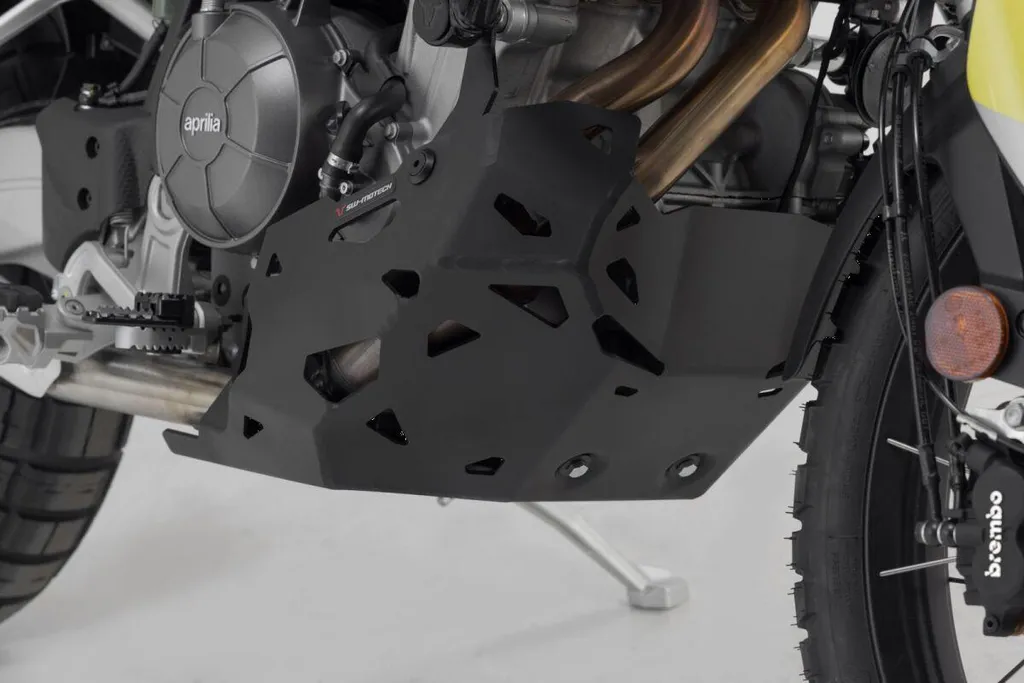 SW-MOTECH Motor Guard sabot moteur en aluminium noir pour motos trail