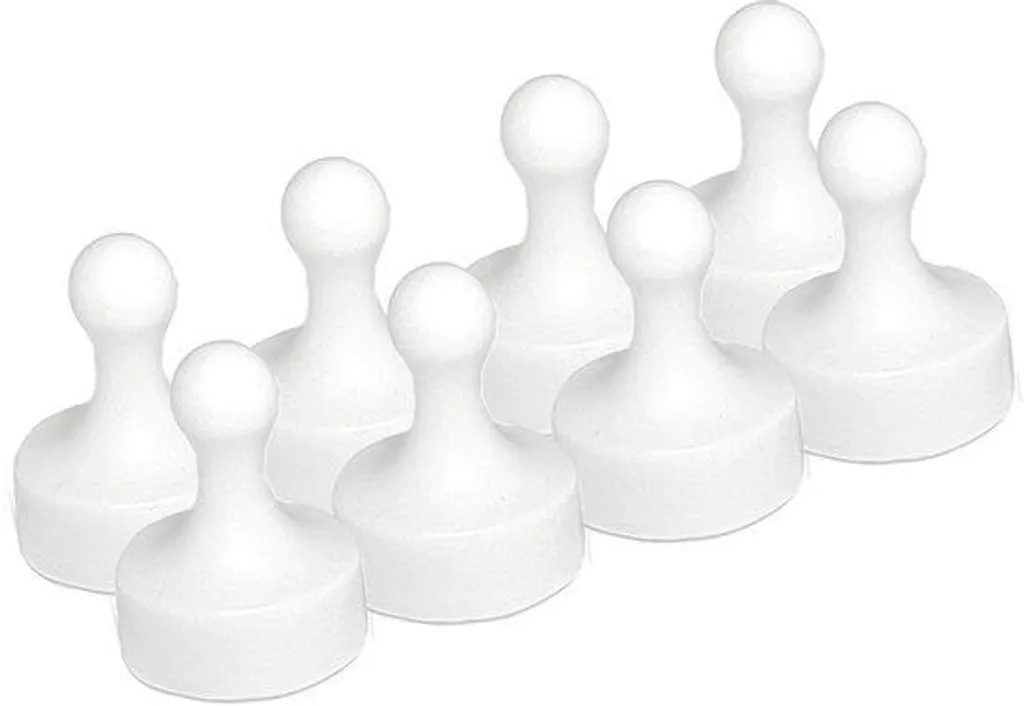 Aimants en néodyme XXL blancs Ø 29 mm pour tableau blanc et bureau