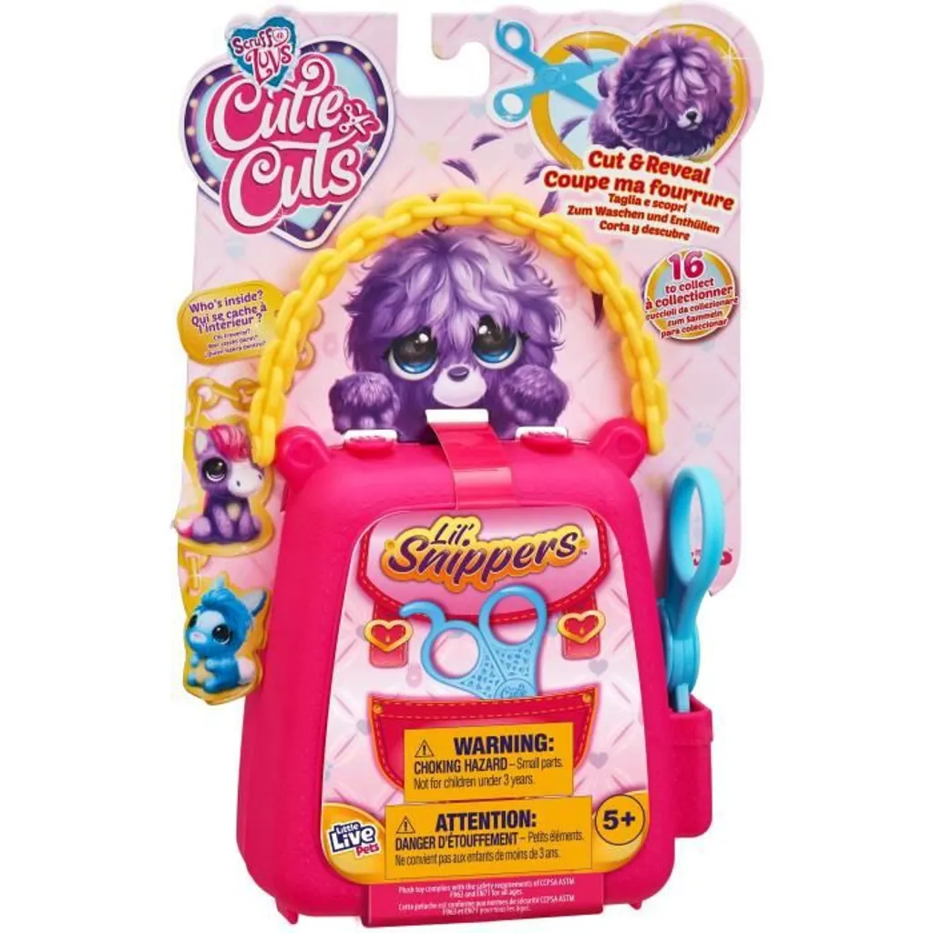 Moose Scruff-a-Luvs peluche Surprise multicolore - Set de jeu original - 6