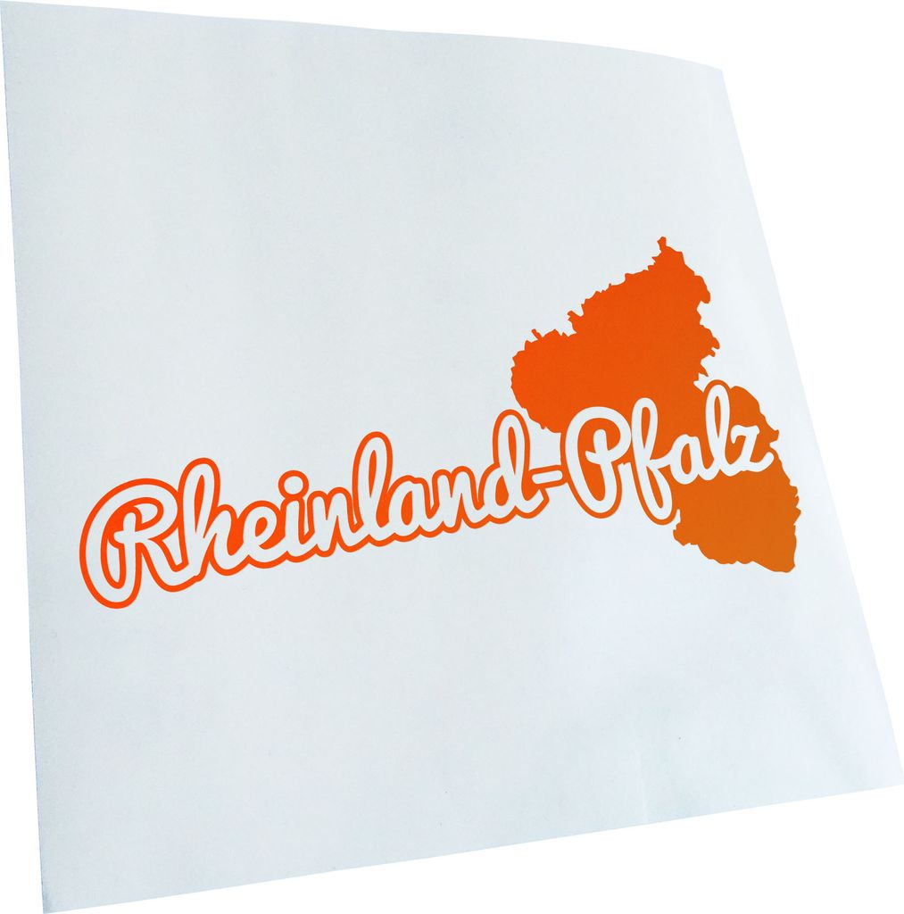Kiwistar - Autoaufkleber - Rheinland-Pfälzer Herkunft - Neonorange - 50x25cm - Aufkleber für Auto, Laptop, Fahrrad, LKW, Motorrad mehrfarbig JDM ...