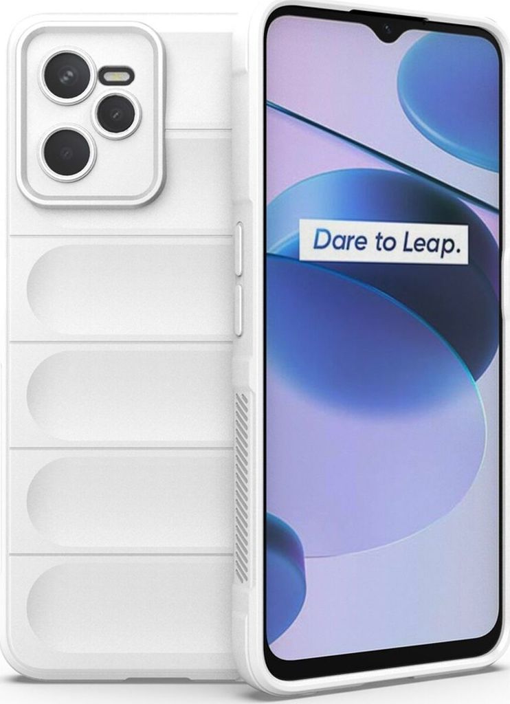 Mobigear Bumpy Realme C35 Hülle Flexibles TPU Backcover - Weiß