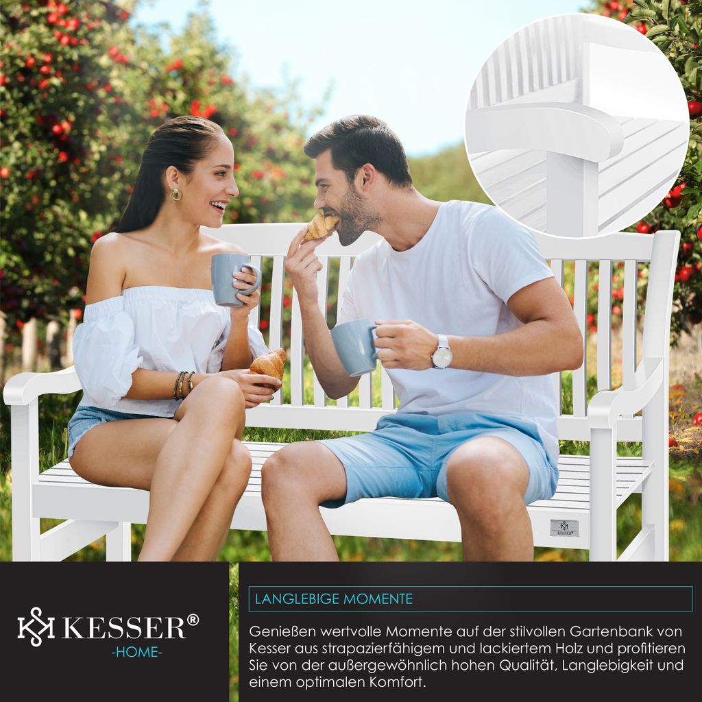 KESSER® Gartenbank Holz Holzbank wetterfest | Parkbank Produktbild 3