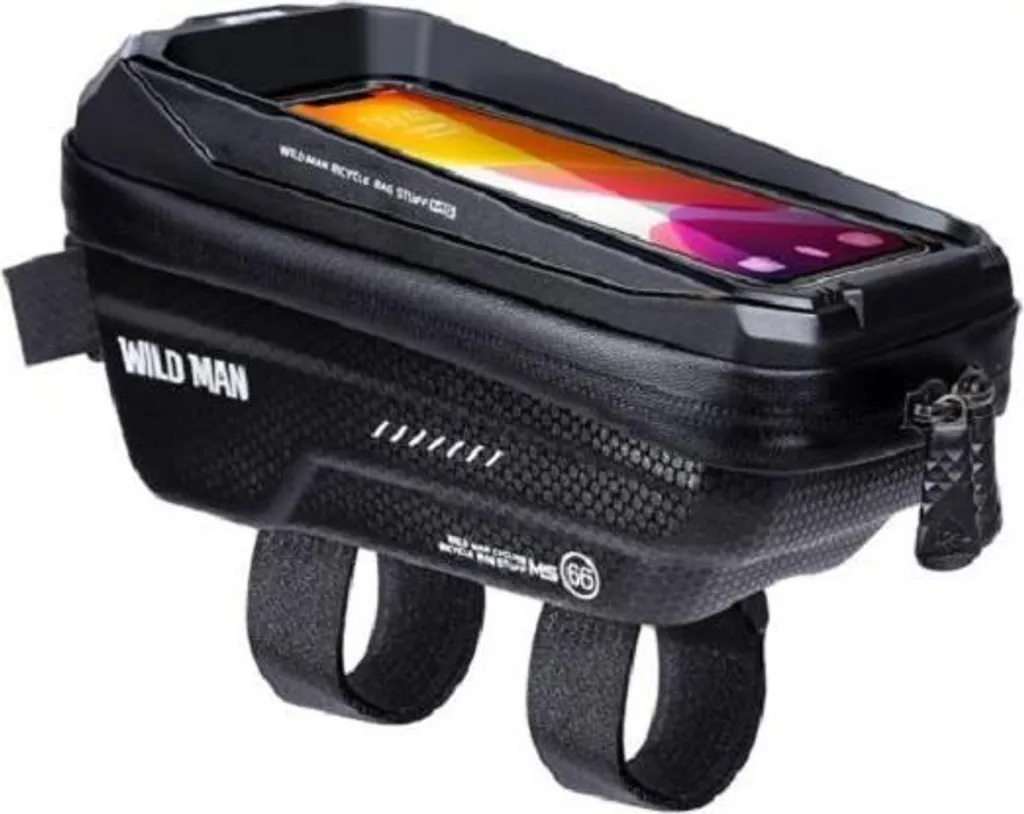 WILDMAN MS66 Borsa Telaio Bici 1.2L Impermeabile per Smartphone 4-7"