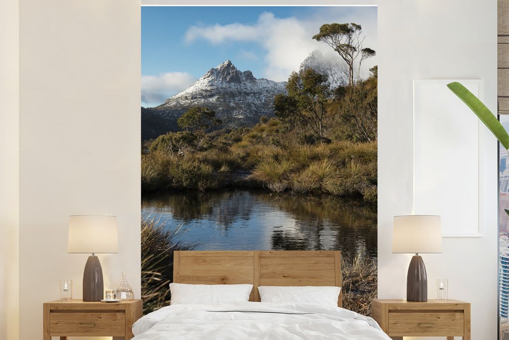 MuchoWow Fototapete für Wohnzimmer oder Schlafzimmer Wandtapete Vinyl Motivtapete Naturschutzgebiet Cradle Mountain Tasmanien - 170x260 cm - Woh...