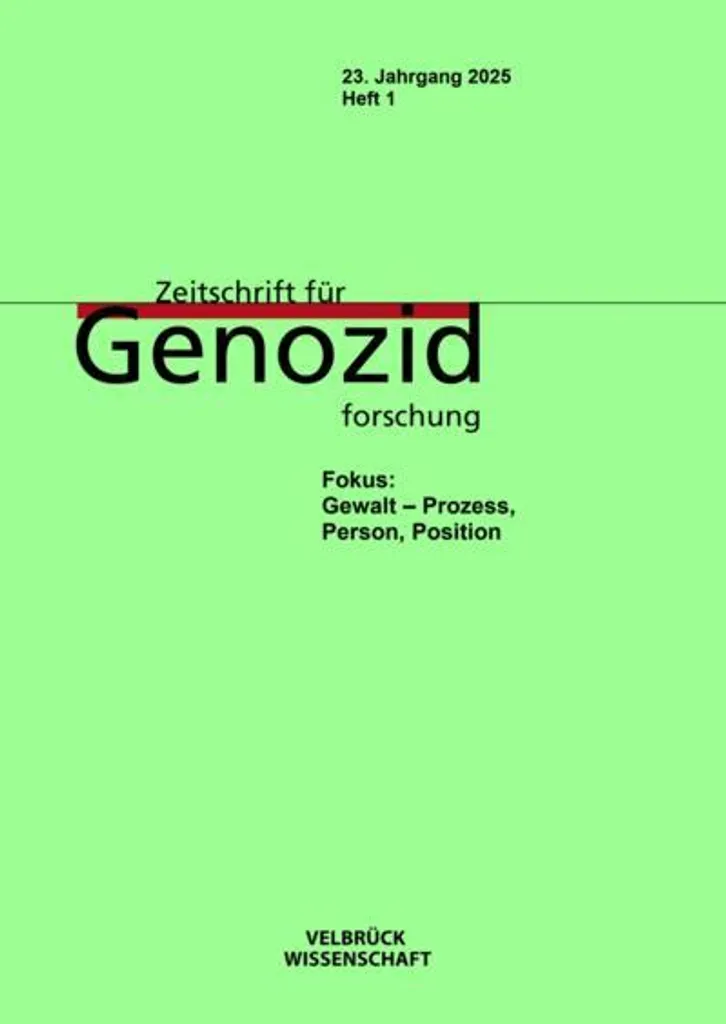 Recherche Génocide : Zeitschrift für Genozidforschung 2025 Vol. 23 n°1