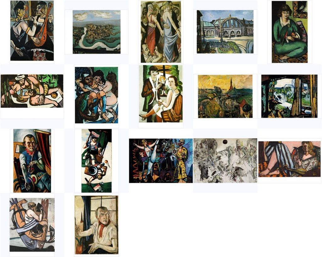 Kunstkarten-Komplett-Set Max Beckmann