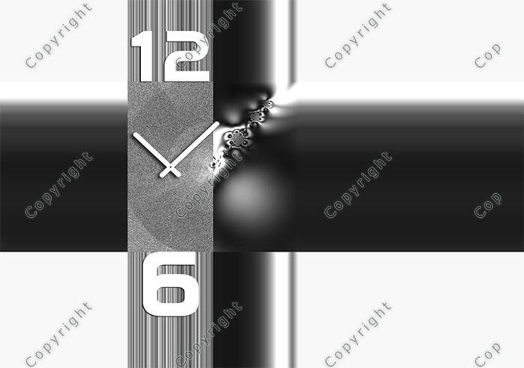 4333 Dixtime Designer Wanduhr, Wanduhren, Moderne Wohnraumuhr 70cm x 100cm