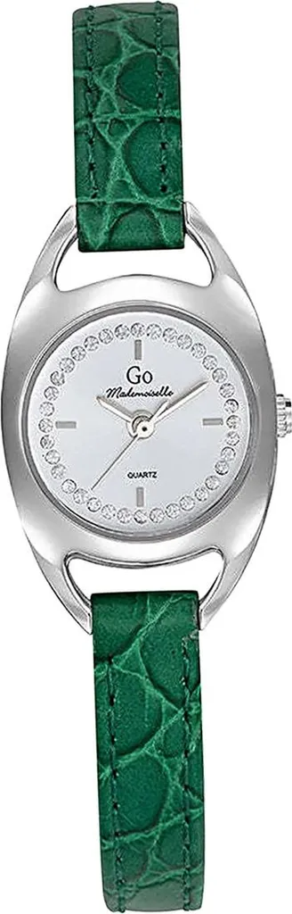 Montre femme verte Mademoiselle : élégance du cuir et cadran épuré