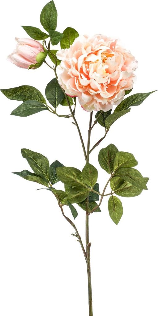 artplants.de Kunst Pfingstrose ALEDIS, lachs, 100cm - Künstliche Pfingstrose/Päonie künstlich
