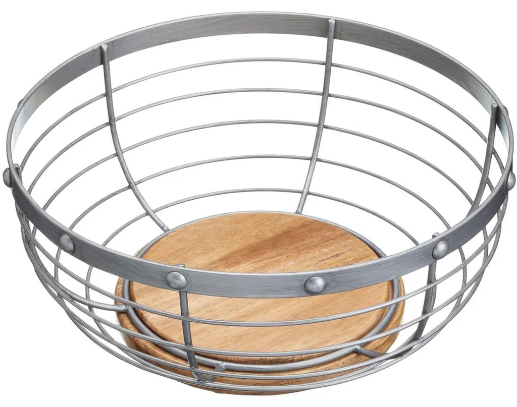 Corbeille à fruits métal anti-moisissure style industriel pour cuisine