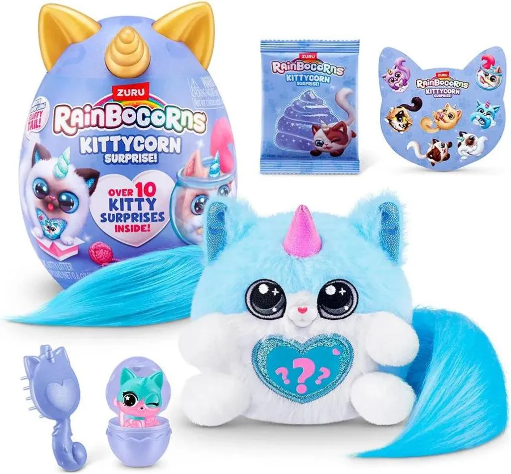 Rainbocorns Kittycorn Surprise série 7 avec queue rose peluche chaton - 9