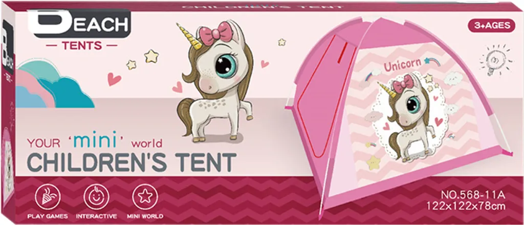 Tente licorne montage rapide cabane enfant sans outil rangement facile