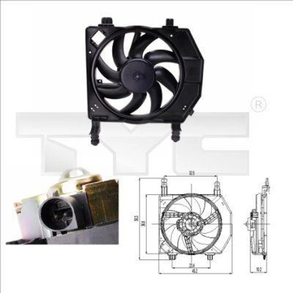 Ventilateur Radiateur Haute Performance OE 1020917 pour Fiesta Puma