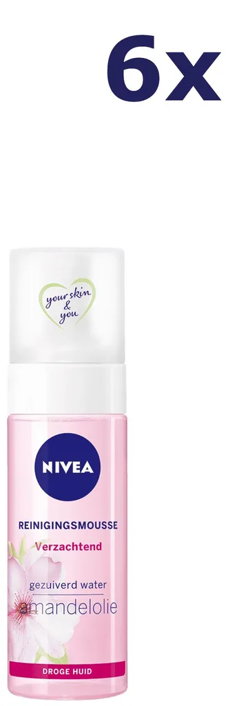 Mousse nettoyante Nivea pour hygiène visage des peaux sensibles