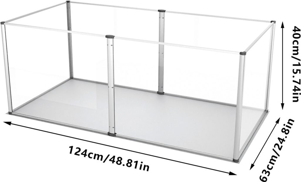 WISFOR DIY ohrádka pro malá zvířata, akrylová ohrádka pro Obrázek produktu 8