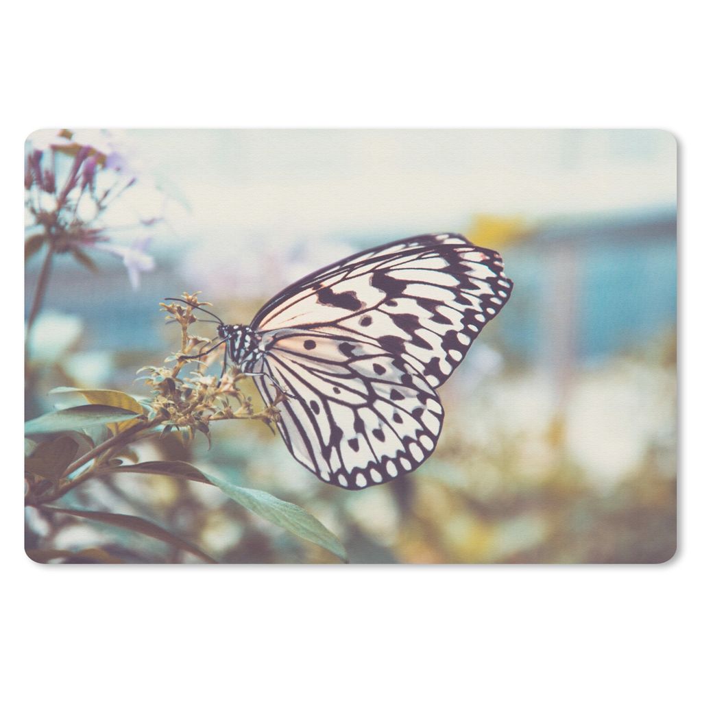 MuchoWow Mauspad Mousepad Schmetterling - Blumen - Frühling 27x18 cm - Mousepads - Maus Mat - Pad - Mausunterlage - Büroartikel - Desk Matten