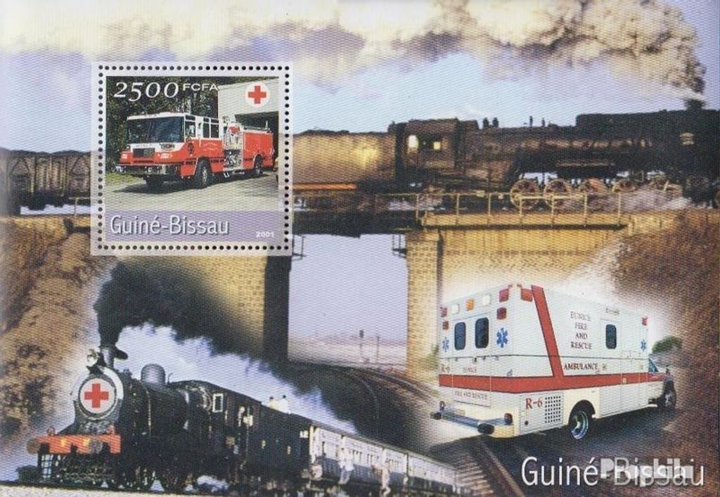 Briefmarken Guinea-Bissau 2001 Mi Block354 postfrisch Transport- und Verkehrsmittel