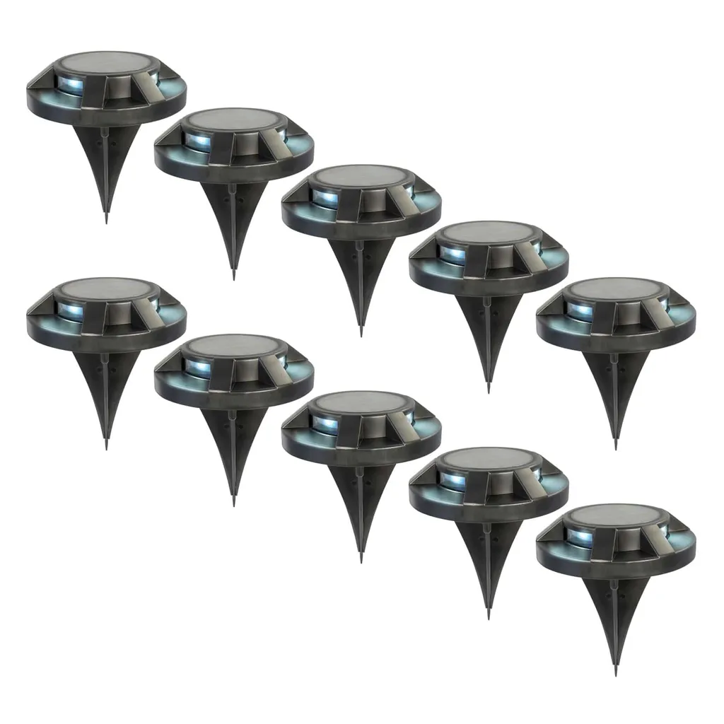Projecteur solaire LED Grundig étanche IP44 noir lot de 10 lampes 120mm