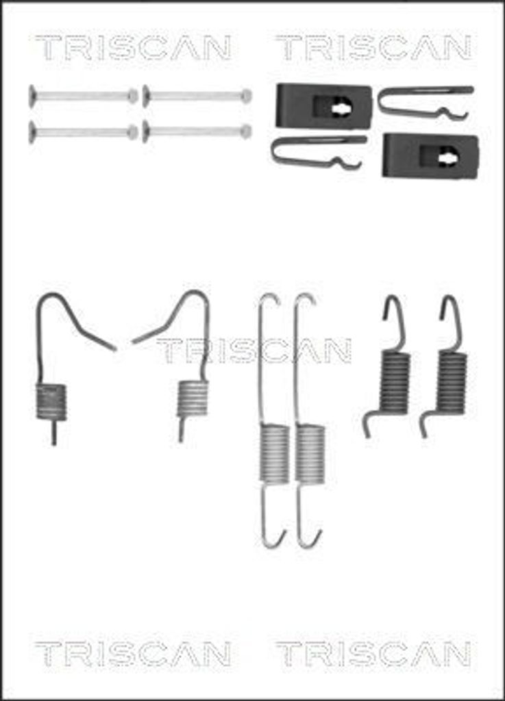 Zubehörsatz Feststellbremsbacken TRISCAN hinten für RENAULT KOLEOS (HY) für TOYOTA AVENSIS Kombi (T25) für NISSAN Qashqai / Qashqai +2 I (J10, ...