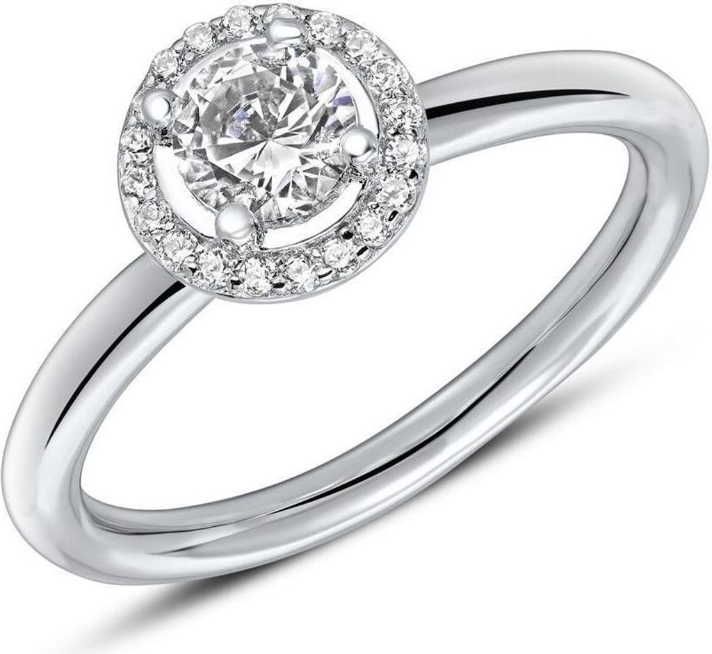 Haloring von JEWLIX aus Sterlingsilber mit Zirkonia