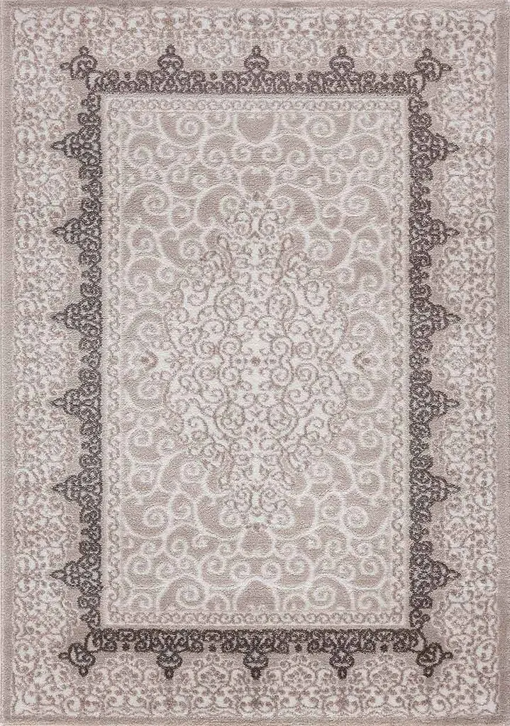 Tapis de salon marron Abstrakt effet usé pailleté - 120x170 cm Shaggy