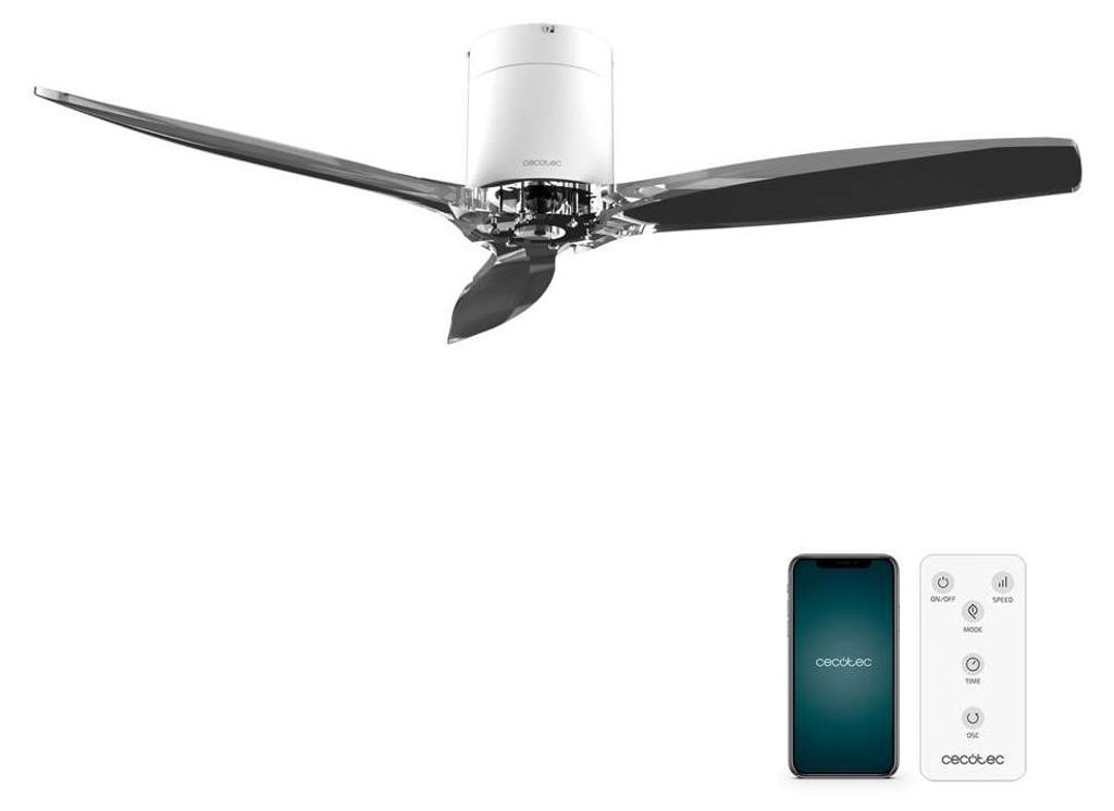 Cecotec Deckenventilator ohne Licht EnergySilence Aero 5285 WeißTransparent Verbunden