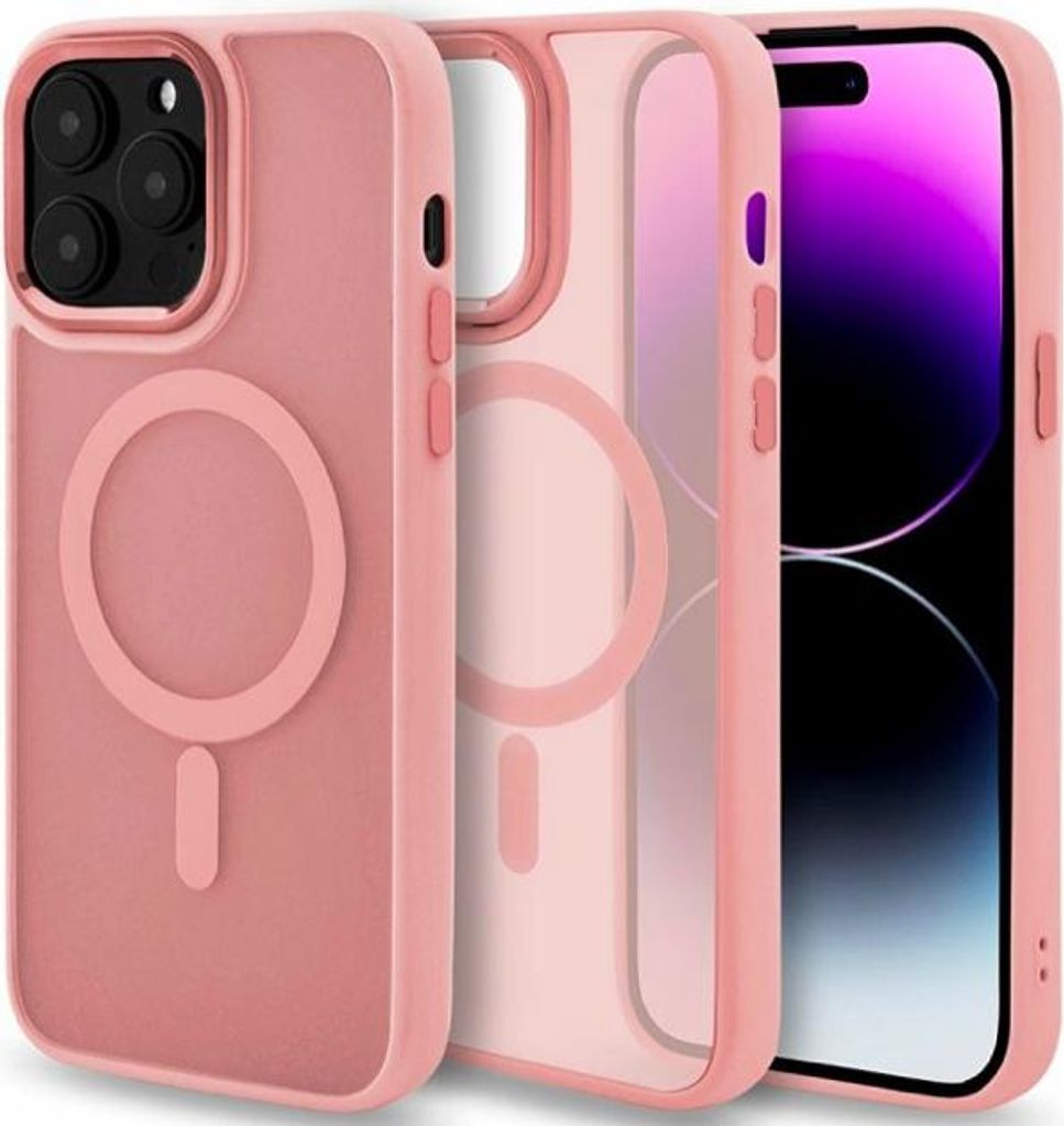 Magsafe Rückseite Für Apple Iphone 14 Pro, Pink, Hülle + Glas