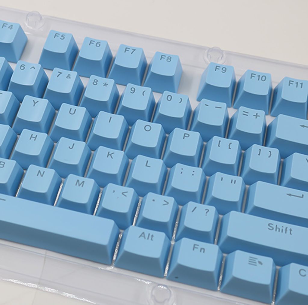 104pcs Anti-Skid-Backbeleuchtung ABS-Tastenkaps Mechanische Tastaturschlüsselkappen für PC-Computer-Blau