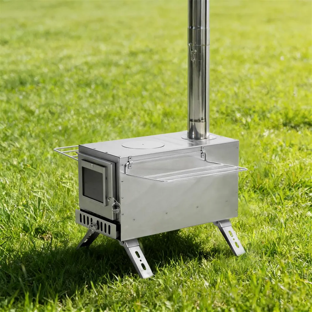 Poêle à Bois Inox avec 7 Conduits Modulables pour Chauffage Extérieur - 19