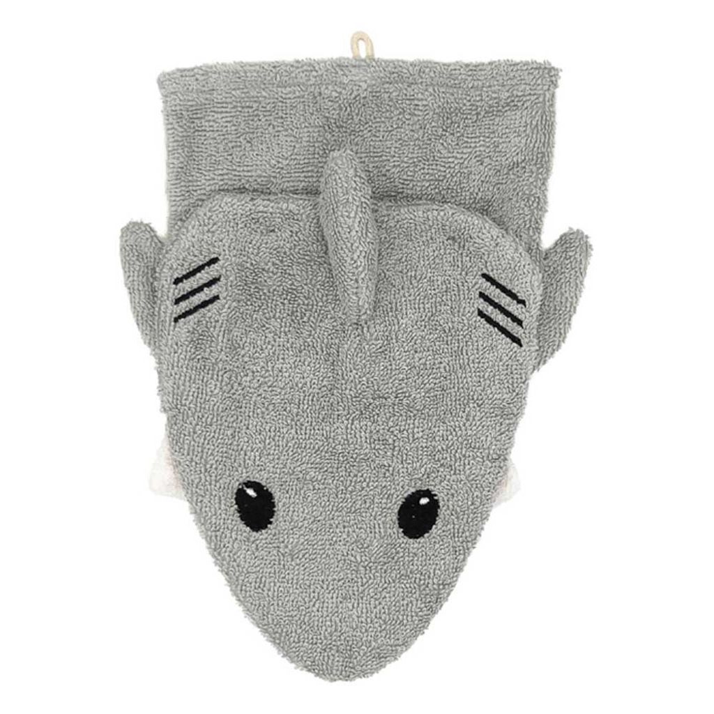 Fürnis Waschlappen mit lustigen Tiermotiven Gross 100% Bio Baumwolle GOTS 594 Hai