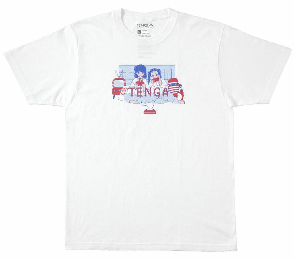 TENGA x Bob a.k.a En-Chan PLAY GAME T-Shirt white XL, TS-134-XL, Shop Exclusive