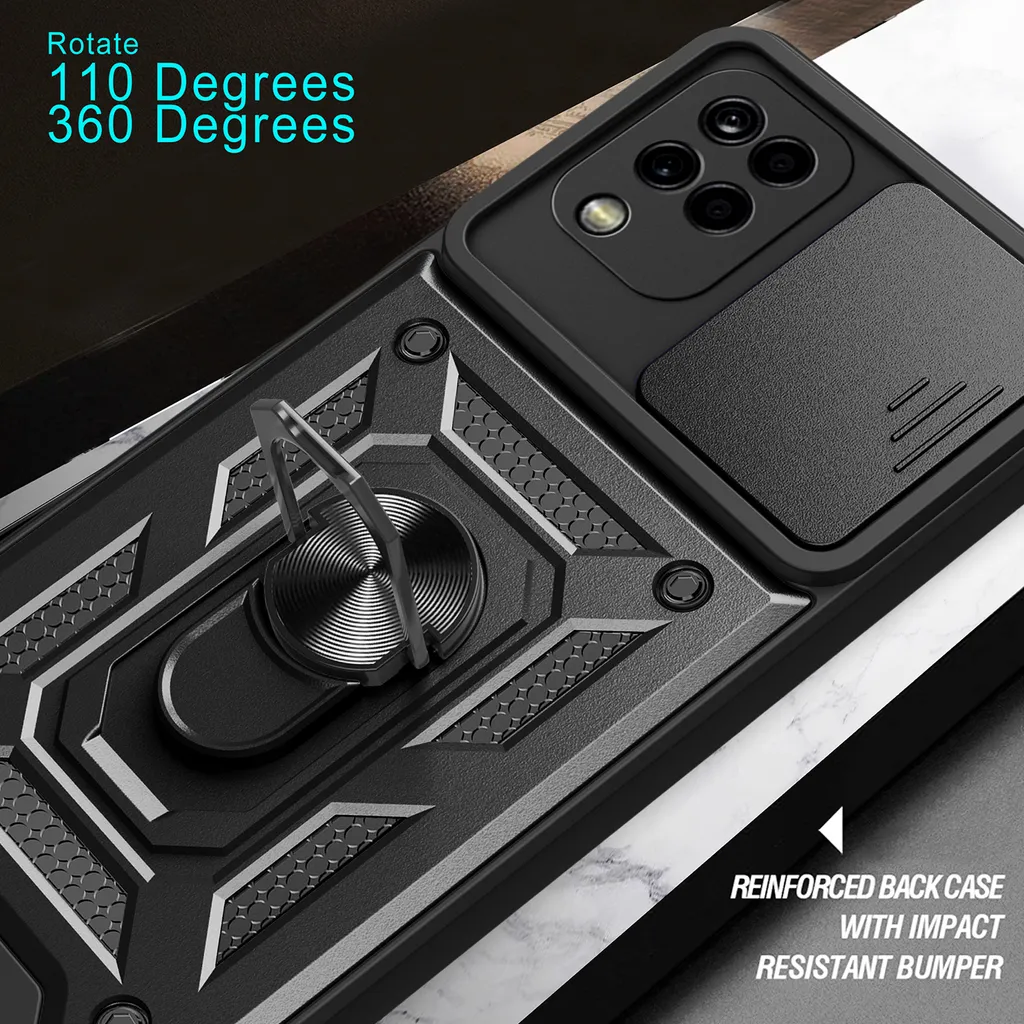 Custodia Samsung Galaxy A06 4G Oro: Cover Silicone con Anello e Stand - 7