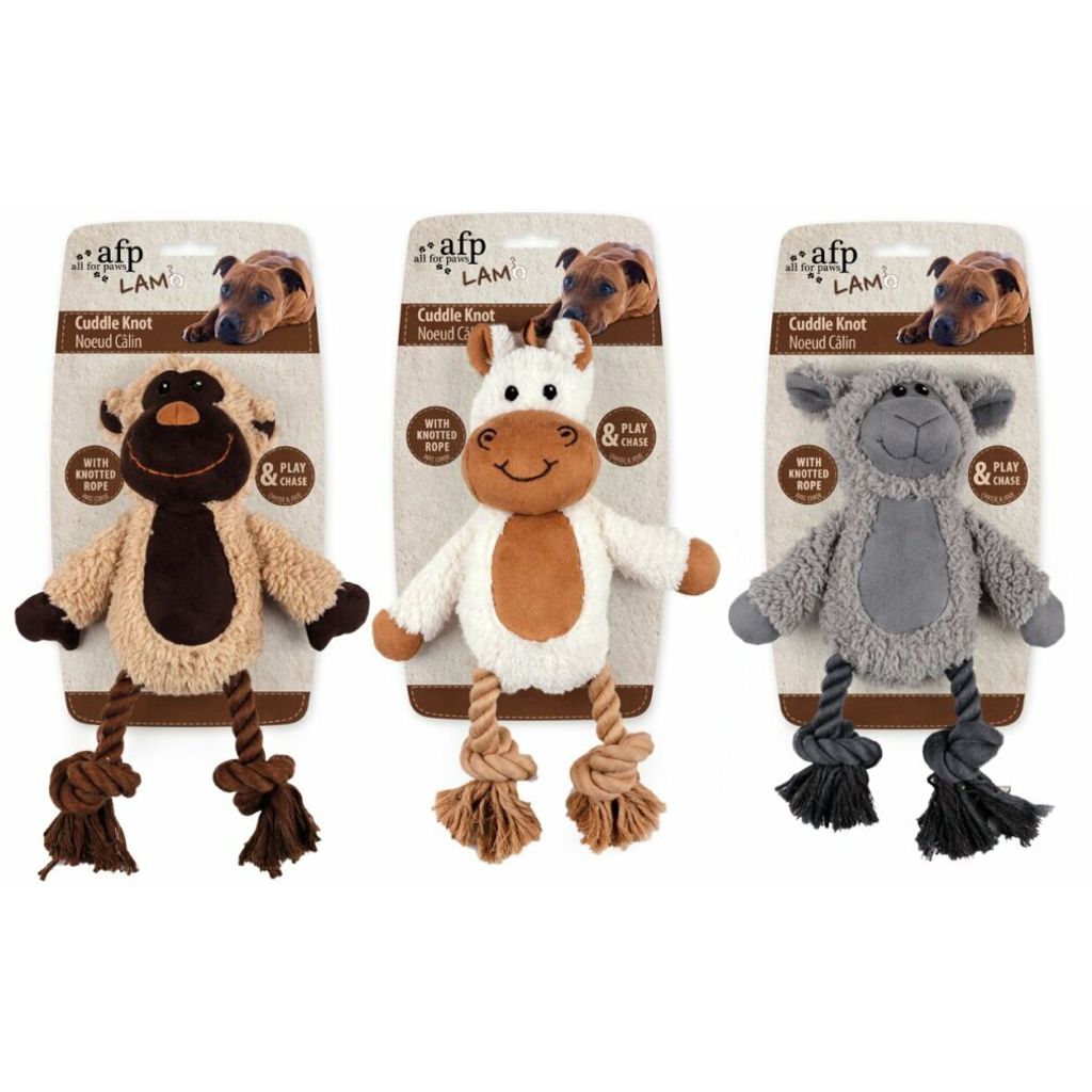 All for Paws Cuddle Knotted Rope mit Lammfell