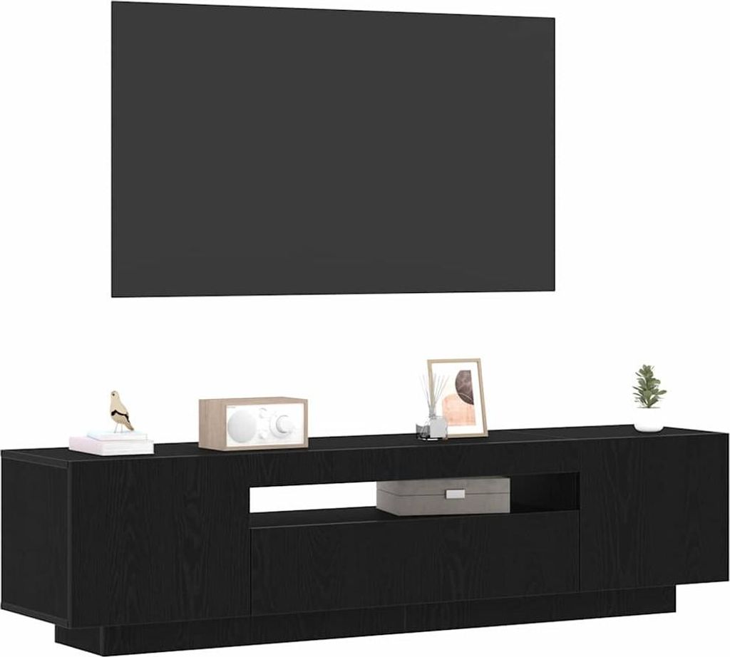 SYFAX TV-Schränk Schwarz 160 x 35 x 40 cm Holzwerkstoff