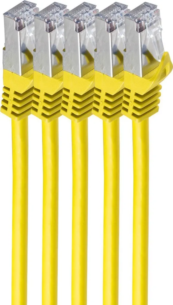 Éliminez les Interférences : Lot 5 Câbles Ethernet Blindés Cat 7 S/FTP 5m